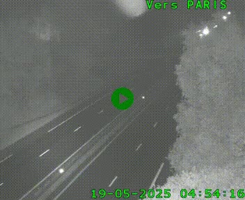 Caméra routière sur l'autoroute A20 au nord de Limoges, à la jonction avec la N520. Vue orientée vers Paris