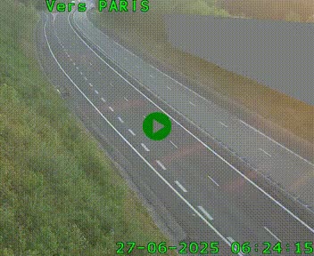 Caméra routière sur l'autoroute A20 à Saint-Pardoux-l'Ortigier, à la jonction avec l'A89. Vue orientée vers Paris