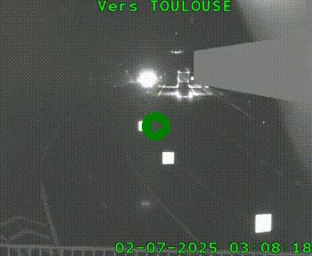 Caméra routière sur l'autoroute A20 à Noailles, en périphérie de Brive-la-Gaillarde. Vue orientée vers Toulouse