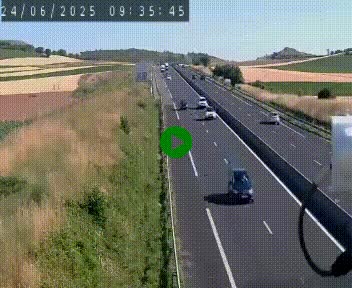 Caméra autoroute A75 à hauteur de Le Crest, en direction de Montpellier