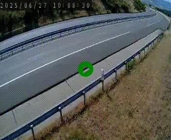 Caméra autoroutière France - A75, Engayresque, entre Millau et Séverac-le-Chateau, en direction de Montpellier