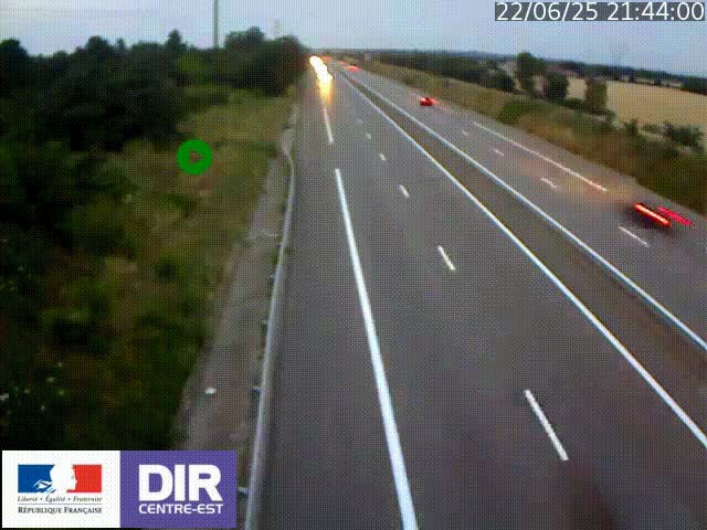 Webcam sur le contournement de Valence, sur la Nationale 7, à la jonction avec la N532, caméra orientée vers Grenoble