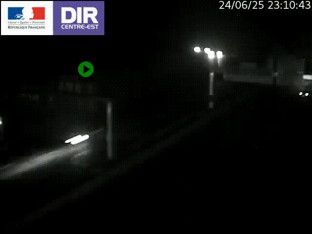 Caméra de circulation routière sur le boulevard périphérique Laurent Bonnevay de Lyon (D383) à hauteur de Bron, avant la jonction avec l'A43. Vue orientée vers l'échangeur