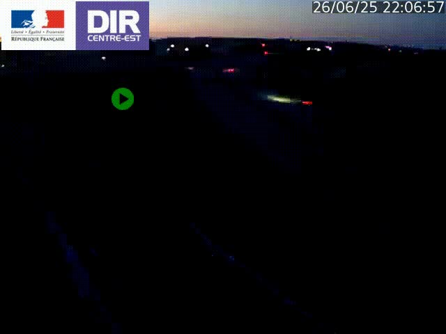Webcam sur le contournement de Valence, sur la Nationale 7, caméra orientée vers Lyon