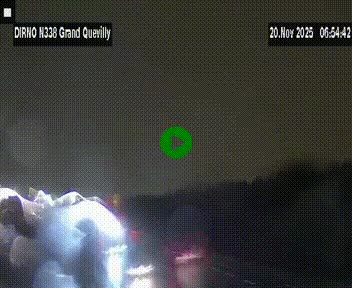 Webcam routière sur N338 à hauteur de Grand-Quevilly en périphérie de Rouen. Vue orientée vers Rouen