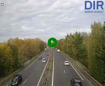 Webcam sur le périphérique de Caen (N814) à l'est de la ville, à Mondeville hauteur de la sortie 2, Presqu'île-Rives de l'Orne, au bout de l'autoroute A13