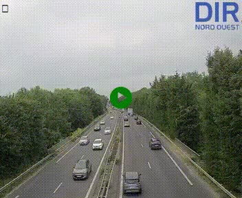 Webcam sur le périphérique de Caen (N814) à l'est de la ville, à Mondeville hauteur de la sortie 2, Presqu'île-Rives de l'Orne, au bout de l'autoroute A13