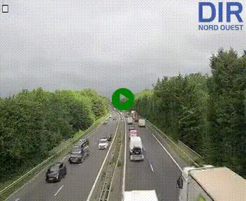 Webcam sur le périphérique de Caen (N814) à l'est de la ville, à Mondeville hauteur de la sortie 2, Presqu'île-Rives de l'Orne, au bout de l'autoroute A13