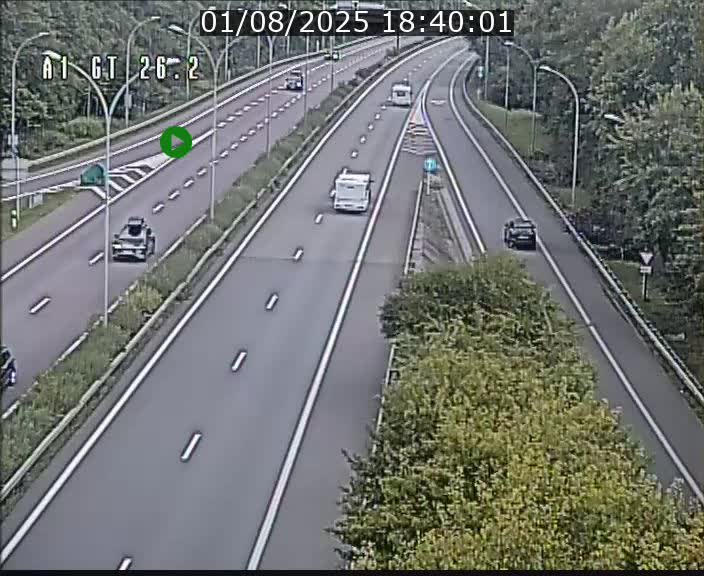 Traffic live webcam Luxembourg Grevenmacher - A1 direction Allemagne - BK 26.2