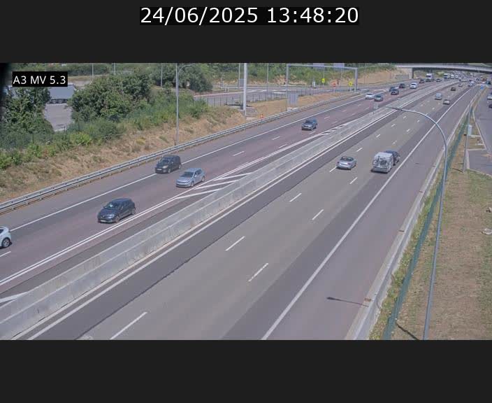 Webcam à l'Aire de Berchem au Luxembourg sur l'A3. Vue orientée vers la France