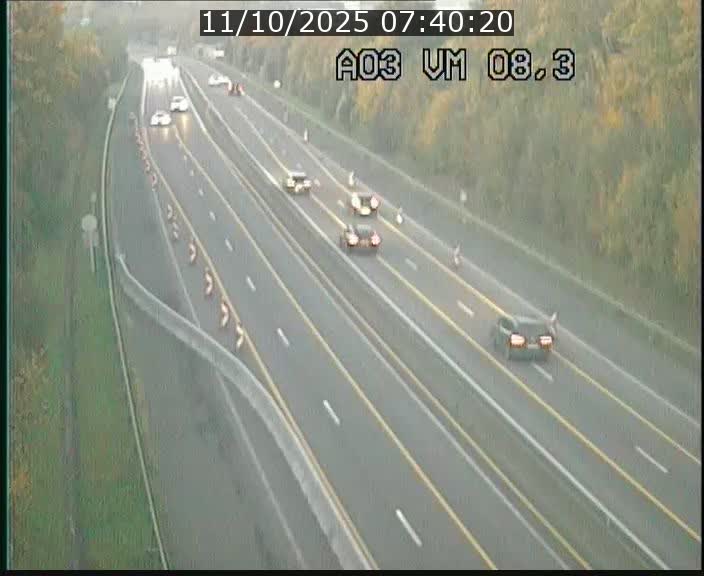 Traffic live webcam Luxembourg Bettembourg - A3 - BK 8.3 - direction France