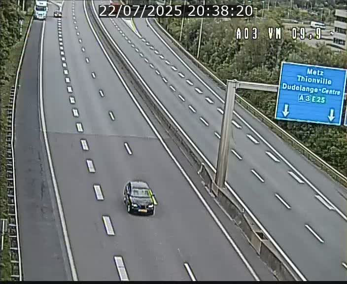 Webcam Autoroute à la Croix de Bettembourg - A3 - BK 9.9 - direction France