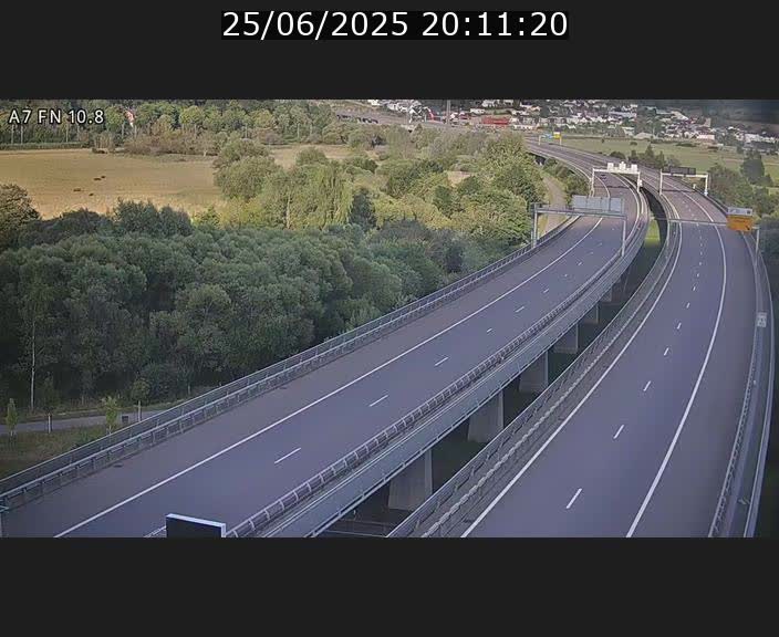Caméra trafic Luxembourg - A7, Tunnel Gousselerbierg, sortie sud, direction rond-point Lorentzweiler (BK 10.8)