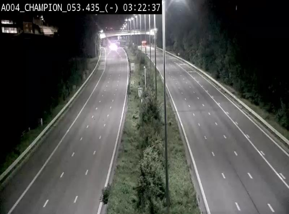Webcam E411 à Champion, à proximité de Namur. Vue orientée vers Bruxelles