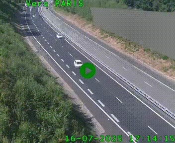 Caméra routière sur l'autoroute A20 à Saint-Pardoux-l'Ortigier, à la jonction avec l'A89. Vue orientée vers Paris