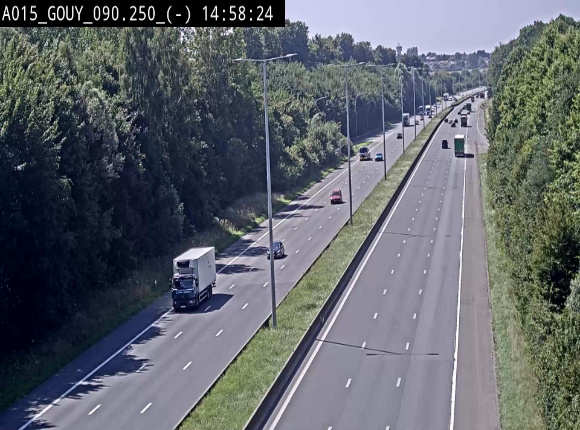 Webcam autoroute Belgique - Gouy-lez-piéton - E42 - BK 90.3