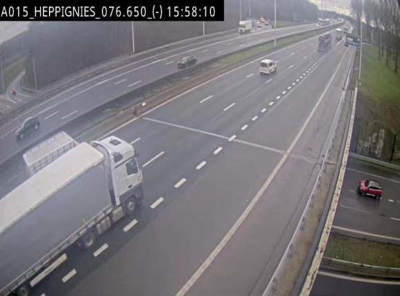 Webcam autoroute Belgique - Heppignies - E42 direction Namur - BK 76.4