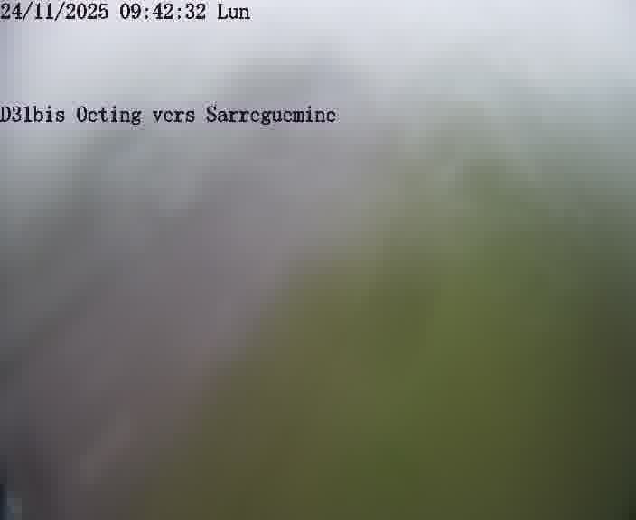 Webcam installée le long de D31bis (France) à Oeting, pointée vers Sarreguemines, utile pour suivre précisément les conditions de trafic.