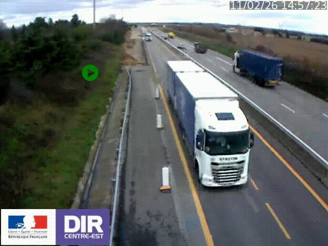 Webcam sur le contournement de Valence, sur la Nationale 7, à la jonction avec la N532, caméra orientée vers Grenoble