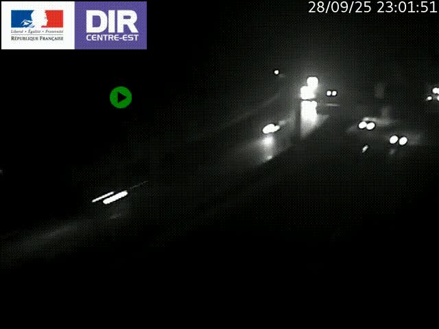 Caméra de circulation routière sur le boulevard périphérique Laurent Bonnevay de Lyon (D383) à hauteur de Bron, avant la jonction avec l'A43. Vue orientée vers l'échangeur