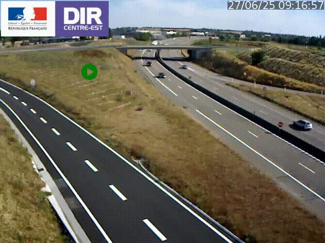 Webcam sur le contournement de Valence, sur la Nationale 7, caméra orientée vers Lyon