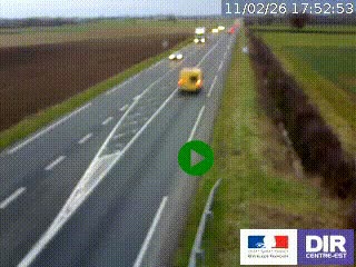 Webcam routière sur la RN7 à hauteur de Toulon-sur-Allier, entre Moulins et Vichy