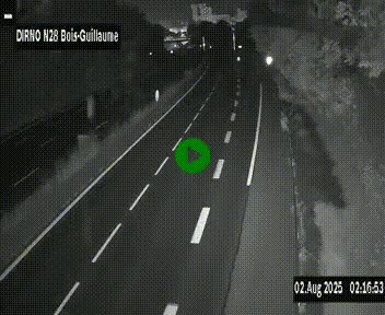 Webcam routière à hauteur de Bois-Guillaume en périphérie de Rouen. Vue orientée vers Rouen