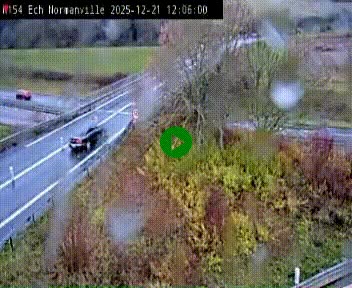 Webcam à hauteur du Leclerc Normanville sur la N154. Vue orientée vers Rouen