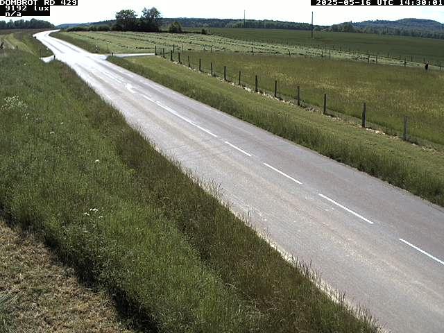 Webcam à Dombrot-le-Sec dans le département des Vosges sur la D429 à 407 mètres d'altitude
