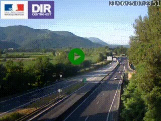 Caméra trafic à Meylan sur la Rocade-Sud de Grenoble en direction d'Aix-en-Provence