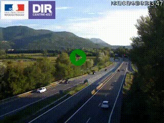 Caméra trafic à Meylan sur la Rocade-Sud de Grenoble en direction d'Aix-en-Provence