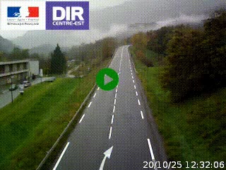Web cam sur la N90 à Aime, en provenance de Bourg-Saint-Maurice et en direction d'Albertville