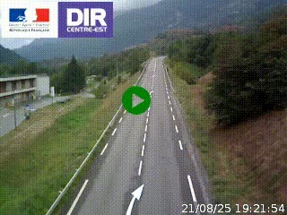 Web cam sur la N90 à Aime, en provenance de Bourg-Saint-Maurice et en direction d'Albertville
