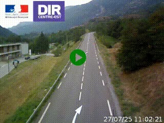 Web cam sur la N90 à Aime, en provenance de Bourg-Saint-Maurice et en direction d'Albertville