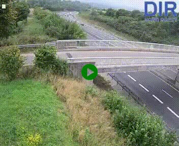 Webcam sur A84 à hauteur de Pont-Farcy, au niveau du pont autoroutier sur la Vire, au sud de Saint-Lô
