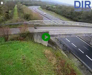 Webcam sur A84 à hauteur de Pont-Farcy, au niveau du pont autoroutier sur la Vire, au sud de Saint-Lô