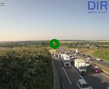 Webcam au début de l'A84 sur le périphérique Ouest de Caen (N814) à hauteur de la sortie 9, Porte de Bretagne