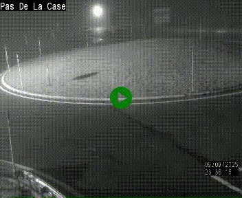 Webcam sur la N22 au niveau du poste frontière entre la France et Andorre à proximité de Pas de la Case à plus de 2000 mètres d'altitude