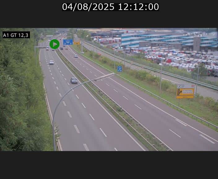Traffic live webcam Luxembourg Senningerberg - A1 direction Allemagne - BK 12.3