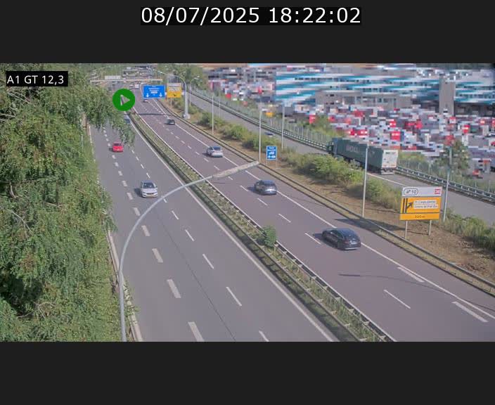 Traffic live webcam Luxembourg Senningerberg - A1 direction Allemagne - BK 12.3