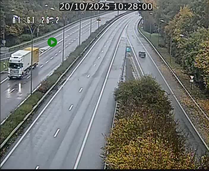 Traffic live webcam Luxembourg Grevenmacher - A1 direction Allemagne - BK 26.2