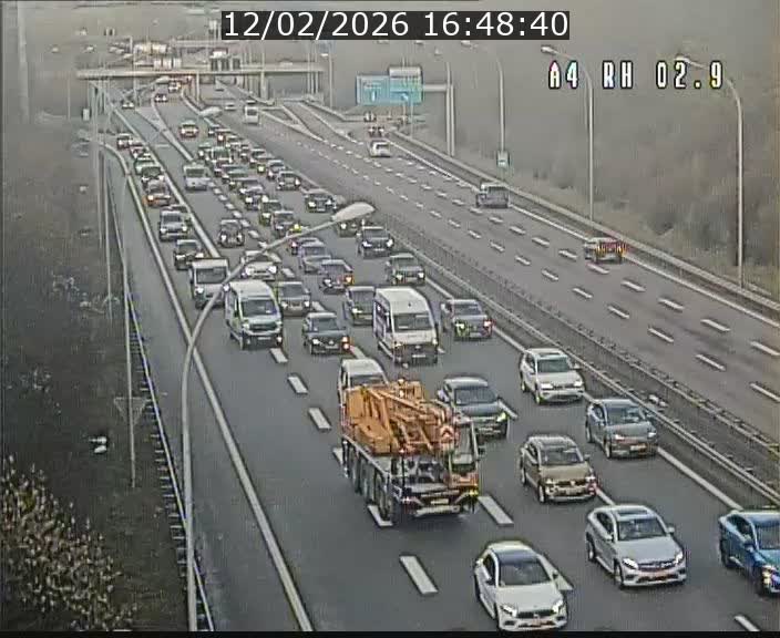 Webcam traffic A4 Luxembourg - BK 2.9 - Croix de Cessange (direction Luxembourg)