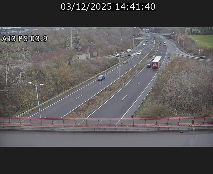 Traffic live webcam Luxembourg Differdange - A13 direction Esch-sur-Alzette - BK 3.9