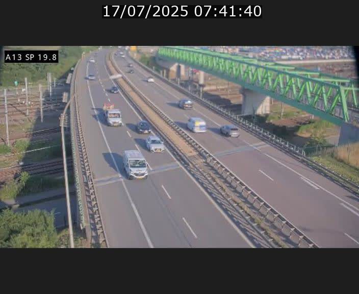Traffic live webcam Luxembourg Croix de Bettembourg - A13 direction Esch-sur-Alzette - BK 19.8
