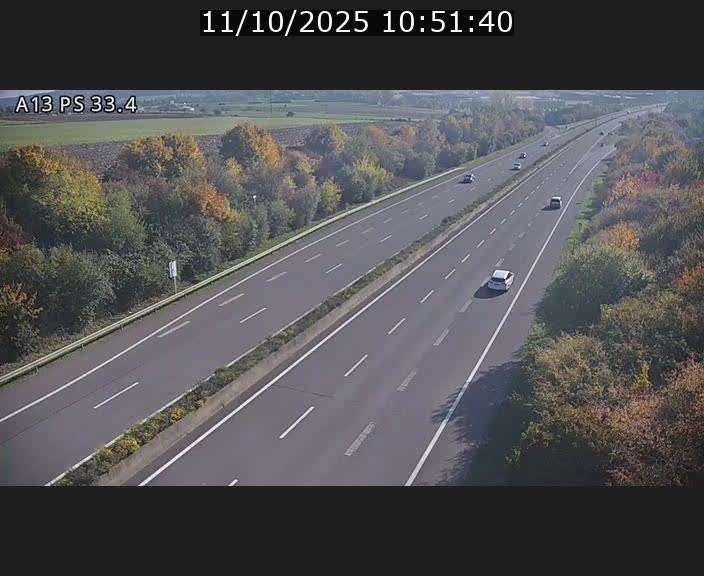 Webcam trafic sur A13 à hauteur de Mondorf-les-Bains en direction d'Altwies
