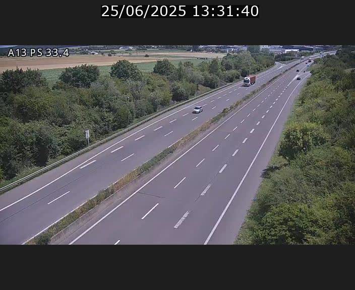 Webcam trafic sur A13 à hauteur de Mondorf-les-Bains en direction d'Altwies