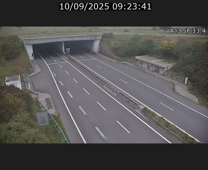 Webcam trafic sur A13 à hauteur d'Altwies en direction de Mondorf-les-bains et en provenance de l'Allemagne