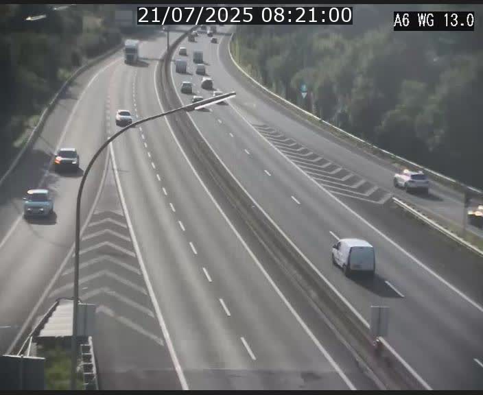 Traffic live webcam Luxembourg Mamer - A6 - BK 13 - direction Luxembourg/France/Allemagne