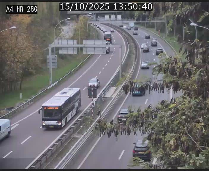 Webcam traffic A4 Luxembourg - BK 0.2 - P+R Bouillon (direction Luxembourg)