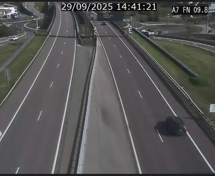 Caméra trafic Luxembourg - A7, Tunnel Gousselerbierg, sortie sud, direction rond-point Lorentzweiler (BK 9.9)